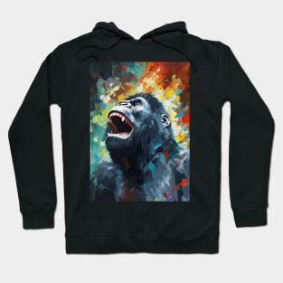 Gorilla Abstract Watercolor Art Hoodie